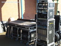 pohled na FOH mix a rack
